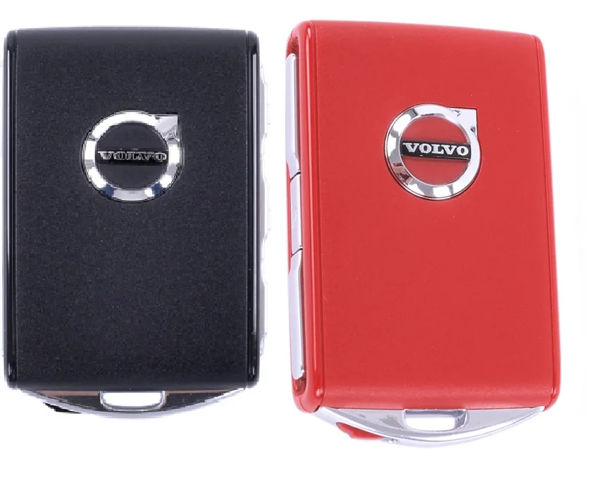 2 x Fjernkontrollnøkkel Volvo Genuine® S60 S90 V60 V90 XC40 XC60 XC90 │ Red Key + sort, programmering kreves