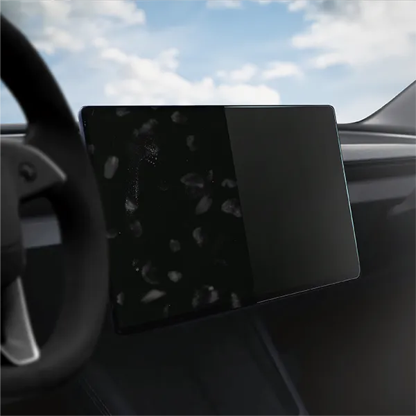 2w1 Skjermbeskytter Tesla Model Y Juniper 2024 - 2025 │ Matt Anti-fingeravtrykk Film Grizz MatteScreen Image 2