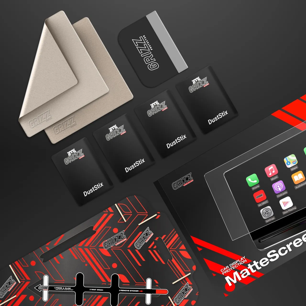 2w1 Skjermbeskytter Tesla Model Y Juniper 2025 -> │ Matt Anti-fingeravtrykk Film Grizz MatteScreen Image 8