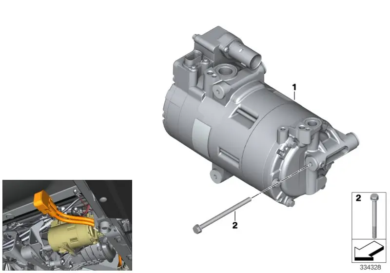 AC-kompressor BMW i3 2013 - 2022 │ Genuine® Air Condition Compressor