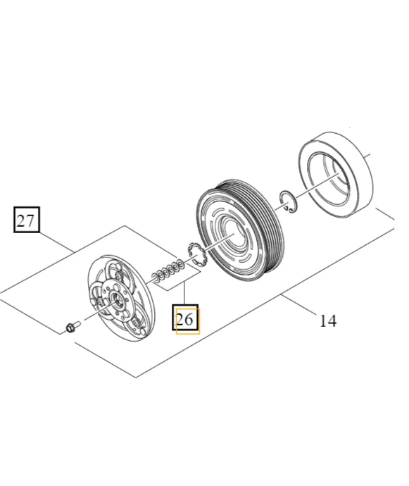 AC-kompressor clutch skive/shims Volvo Genuine® S60, S80, V60, V70, XC60, XC70, XC90 2003-2018