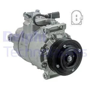 AC kompressor DELPH VW T5 2009-2015 / VW Amarok I 2009 - 2020 – bilde 2
