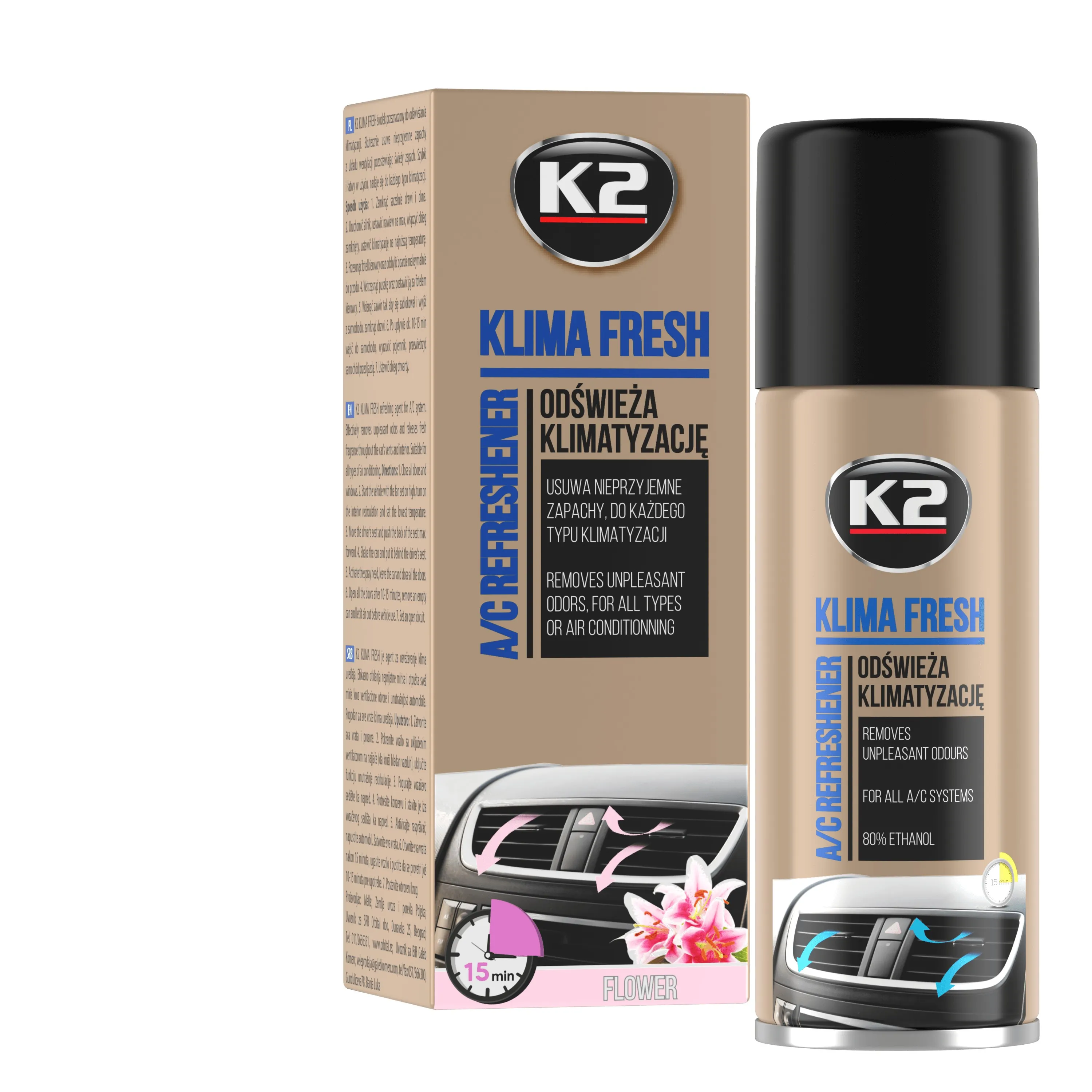 AC-rens K2 Klima Fresh Flower - 150ml