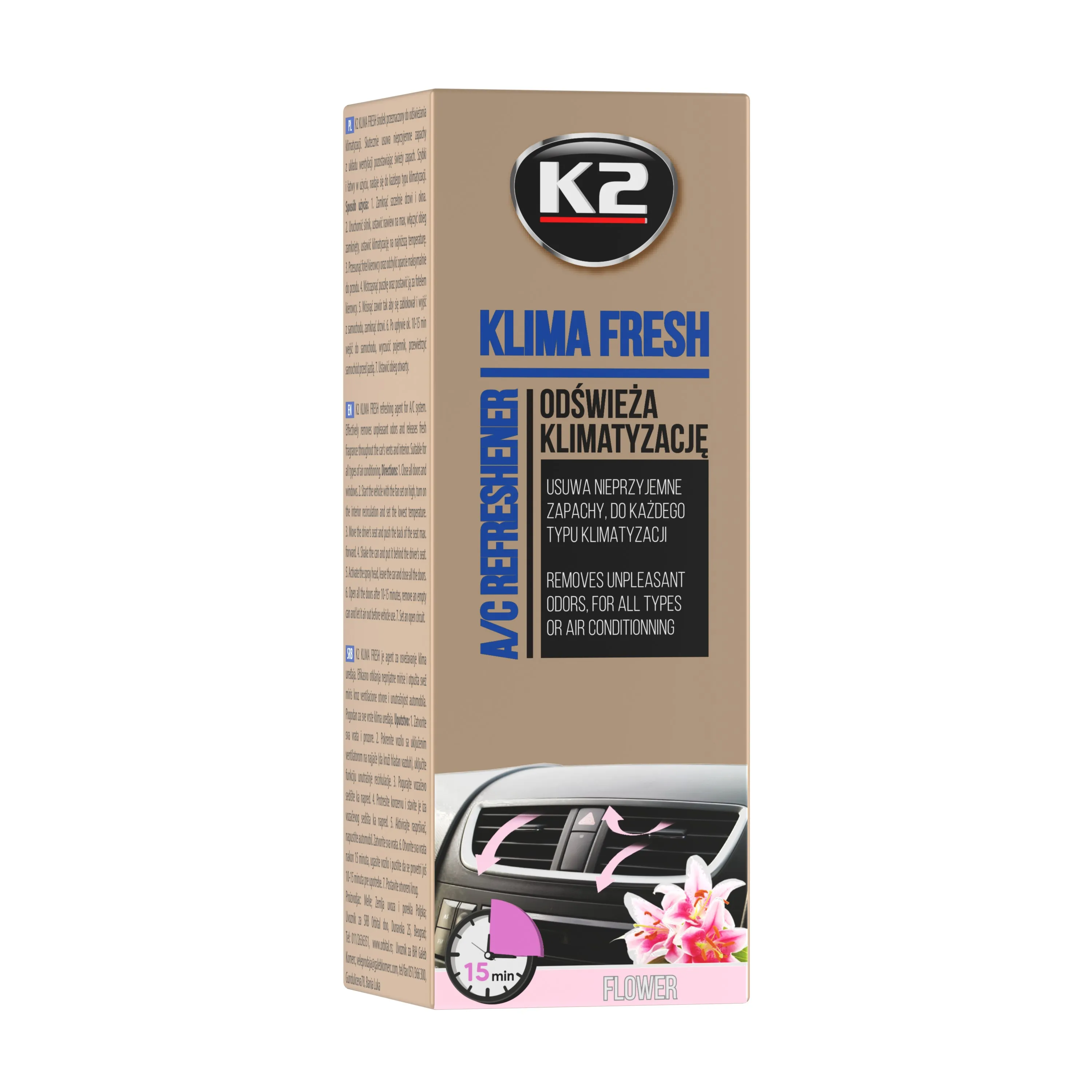 AC-rens K2 Klima Fresh Flower - 150ml – bilde 2