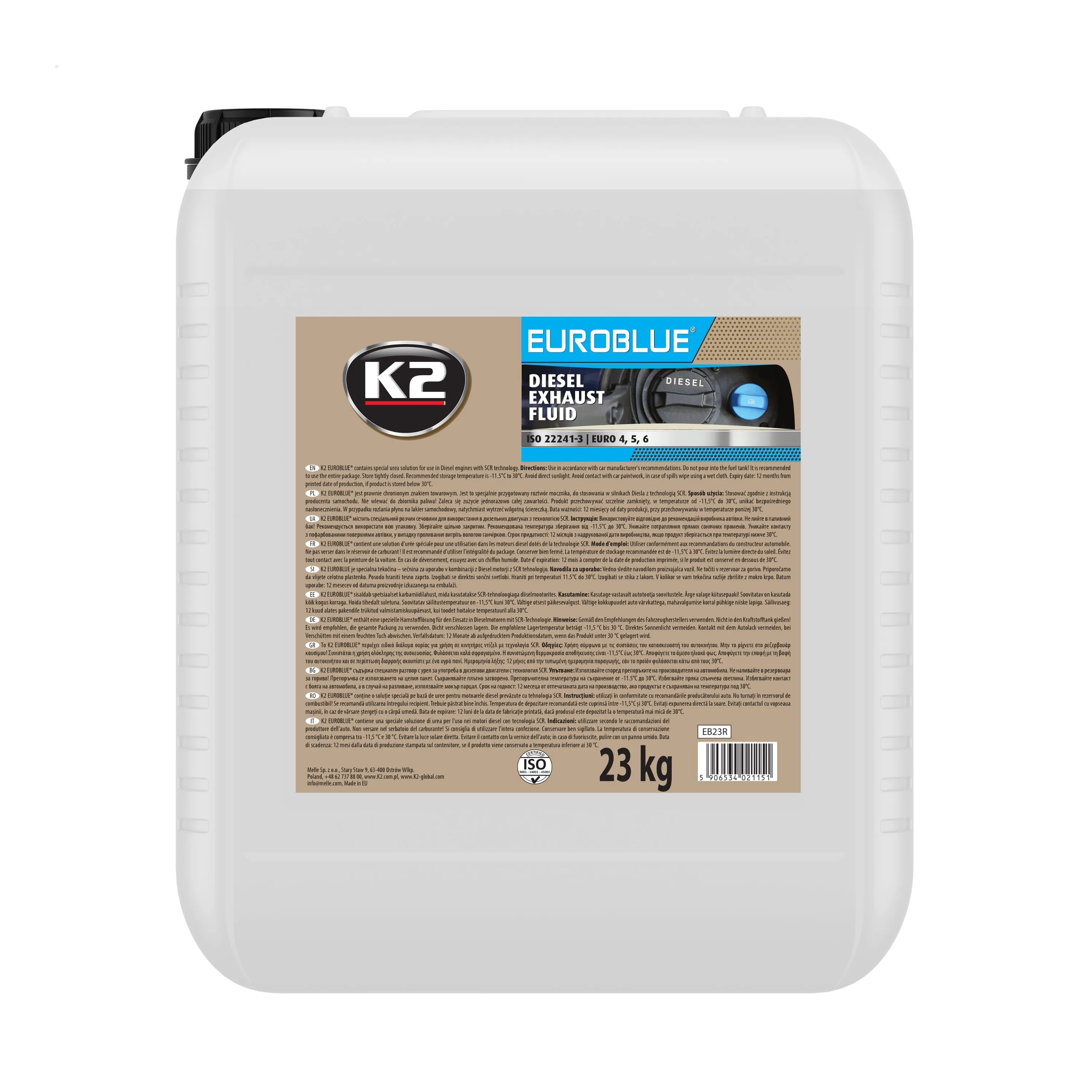 AdBlue K2 Euroblue - 23kg refill