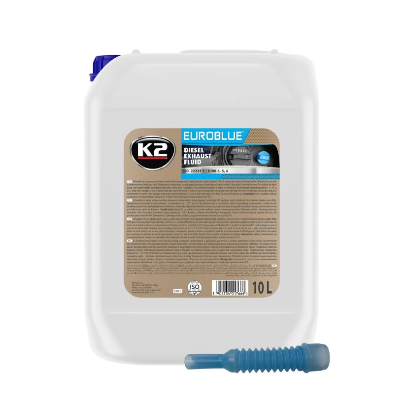 AdBlue K2 Euroblue │ Urealøsning for dieselmotorer med SCR-teknologi – 10L