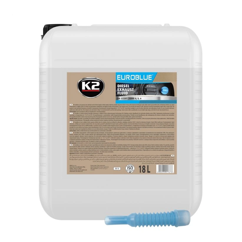 AdBlue K2 Euroblue │ Urealøsning for dieselmotorer med SCR-teknologi – 18L