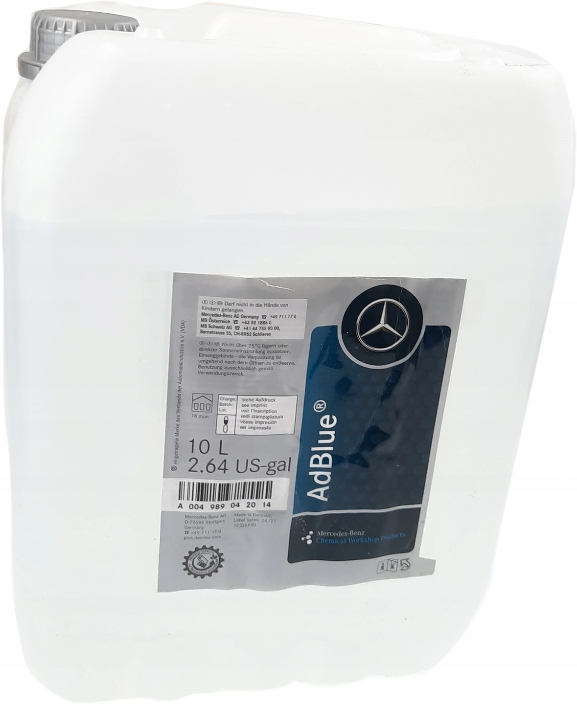 AdBlue væske Mercedes-Benz │ med vinklet tut Genuine®  NOx Reducing Agent - 10 L Image 1