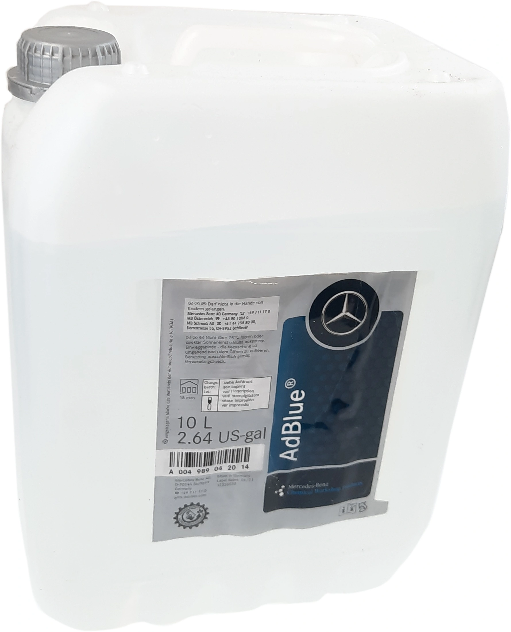 AdBlue væske Mercedes-Benz │ med vinklet tut Genuine®  NOx Reducing Agent - 10 L Image 3