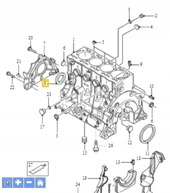 Akseltetning Simmerring Volvo Genuine® S40 S80 C30 C70 V50 V70 │ 2.0 diesel – bilde 2