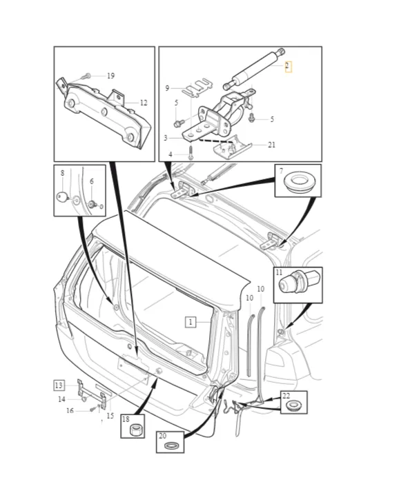 Aktuator bakluke Volvo Genuine® V70 XC70 2008-2016