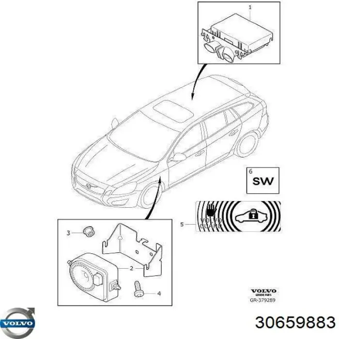 Alarm siren Volvo │ Genuine® Anti-Theft Alarm Siren Image 3