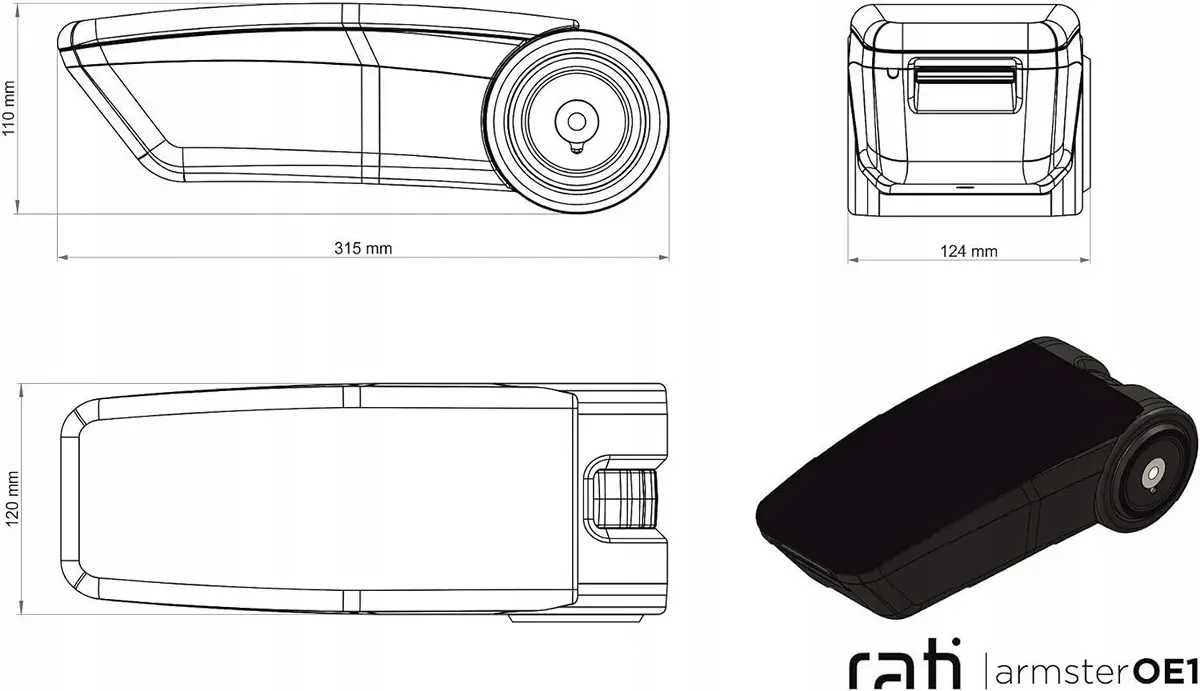 Armlene VW T5 / T6 / T7 / ID.Buzz │ Rati Armster OE for biler med monteringshull for armlene – bilde 11