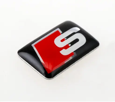 Audi S LINE 3D felg ratt emblem A2 A3 A4 A5 A6 A7 A8 RS4 RS6 17x9mm Image 2