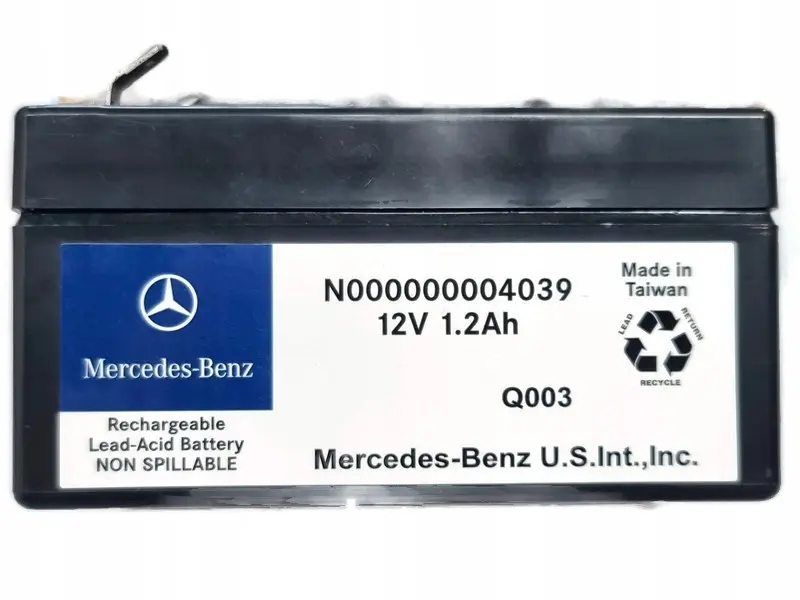 Auxiliary Battery Mercedes-Benz 12V 1.2Ah – Hjelpebatteri Original Image 2