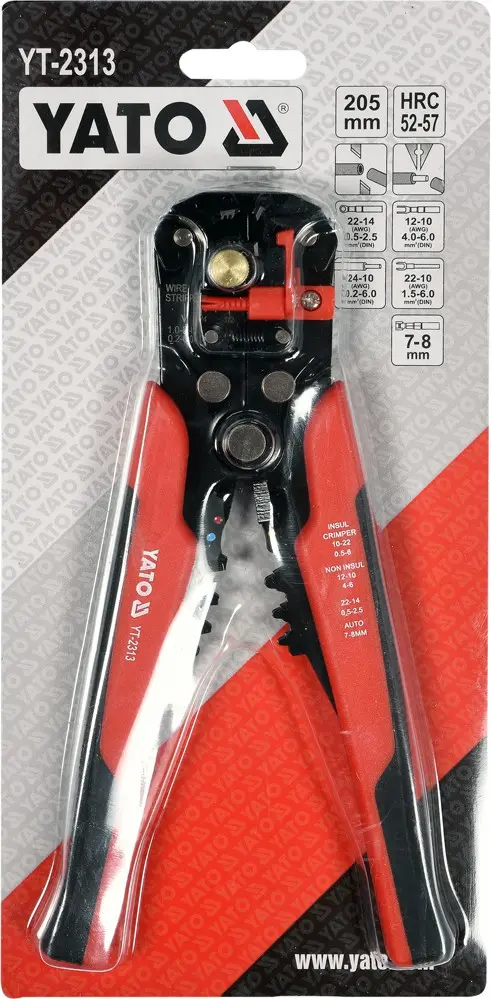 Avisoleringstang Yato │ Professional cable wire stripper, crimper and cable cutter 205mm – bilde 3