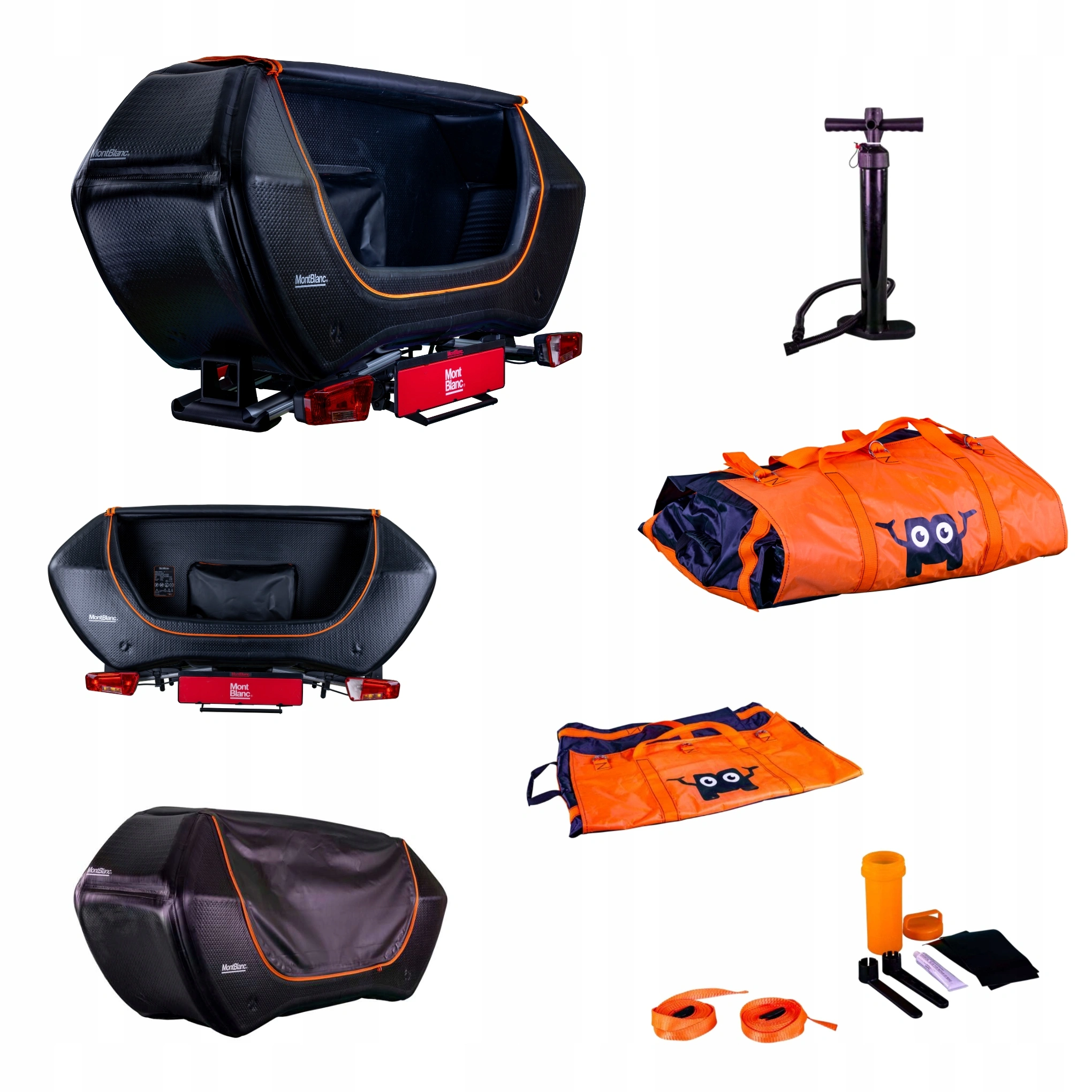 Bagasjeboks for tilhengerfeste Mont Blanc Senja Carbo Box │ Universell Oppblåsbar bagasjeboks for tilhengerfeste - Lasteboks 300 Liter Image 15