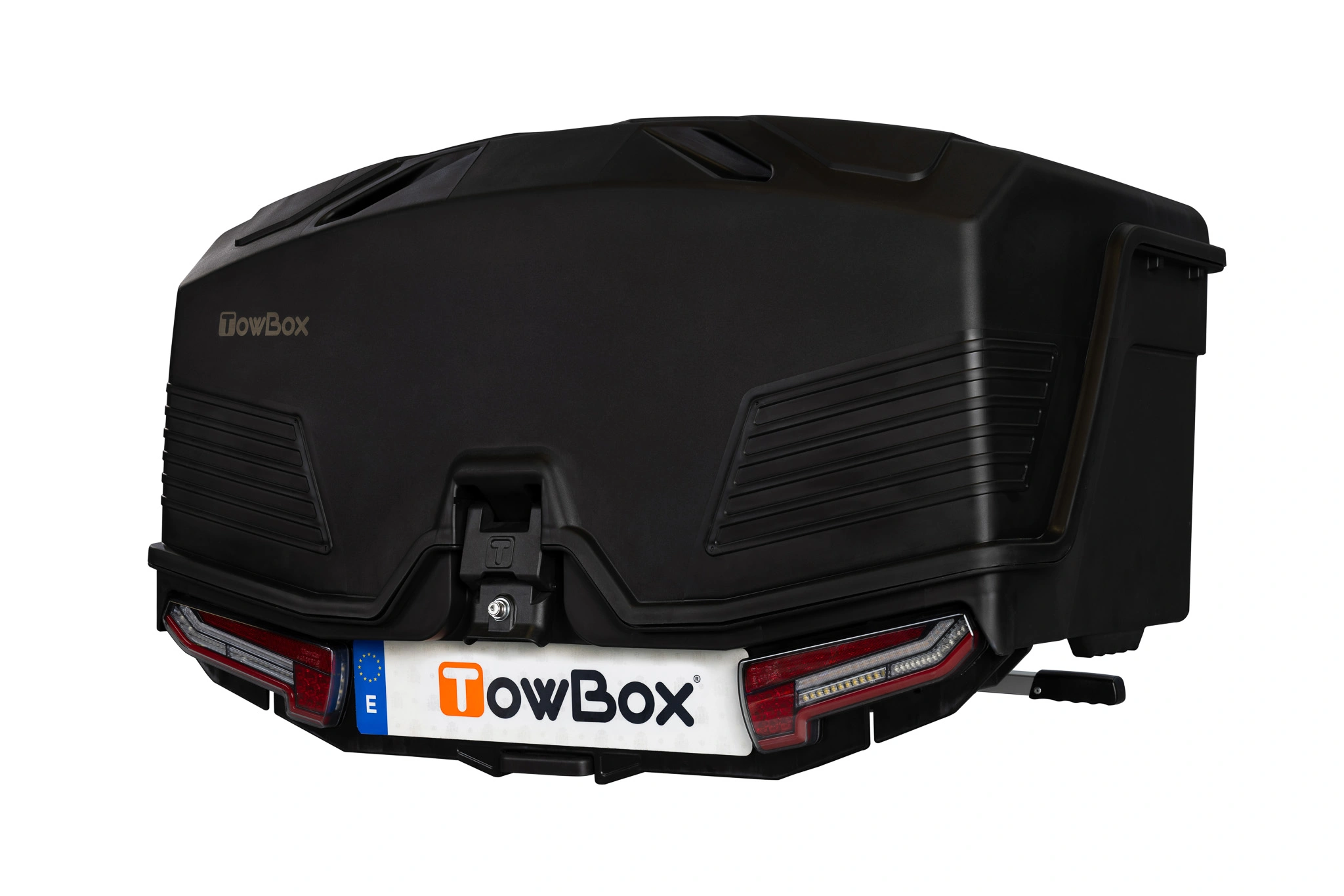 Bagasjeboks for tilhengerfeste TowBox Alpha Urban Black │ Lasteboks 330 Liter
