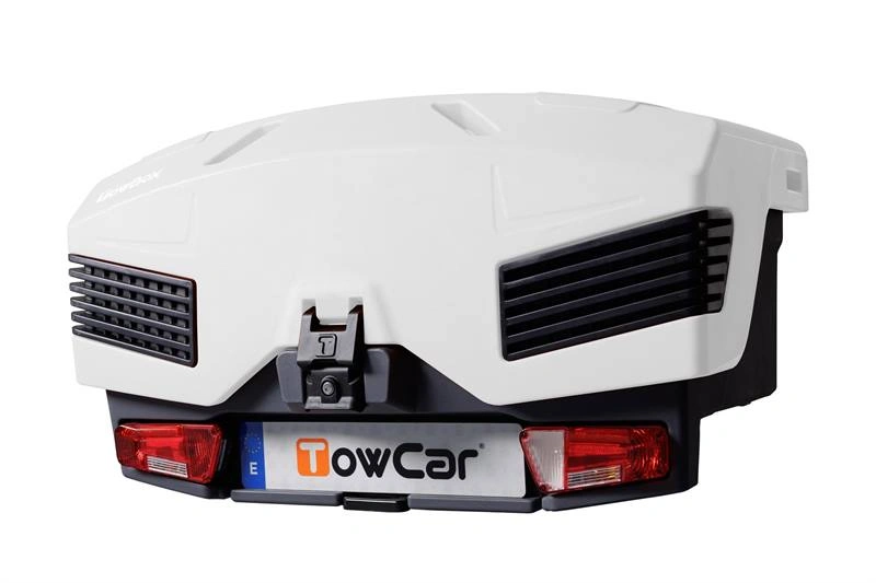 Bagasjeboks for tilhengerfeste TowBox EVO Arctic White │ Lasteboks 305 Liter