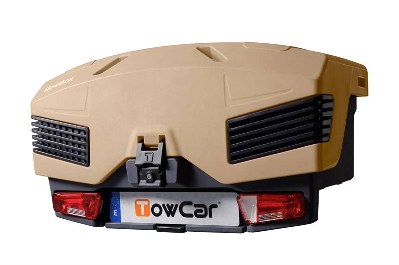 Bagasjeboks for tilhengerfeste TowBox EVO Camel │ Lasteboks 305 Liter