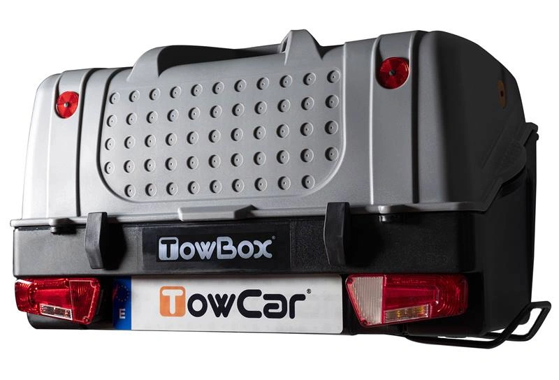 Bagasjeboks for tilhengerfeste TowBox V1 Classic Grey │ Lasteboks 280 Liter