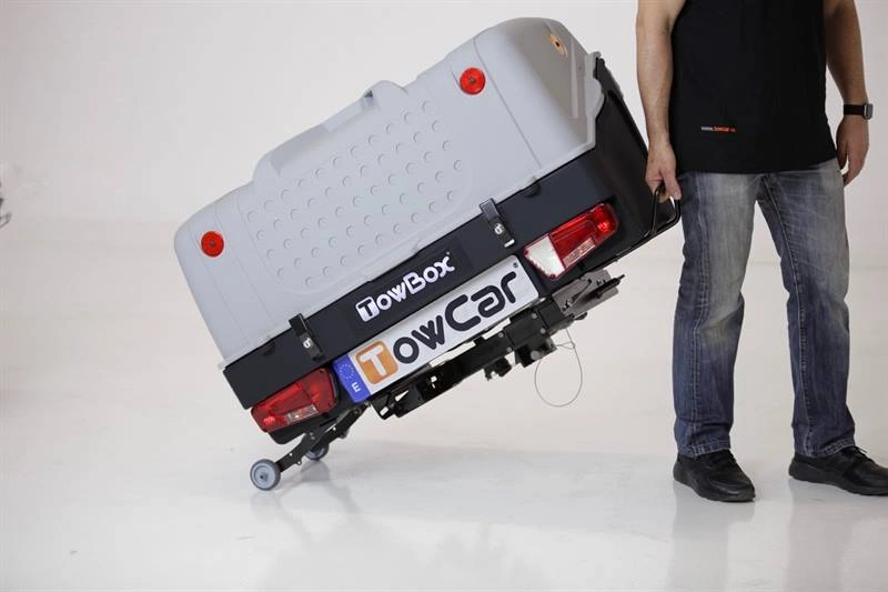 Bagasjeboks for tilhengerfeste TowBox V1 Classic Grey │ Lasteboks 280 Liter – bilde 3