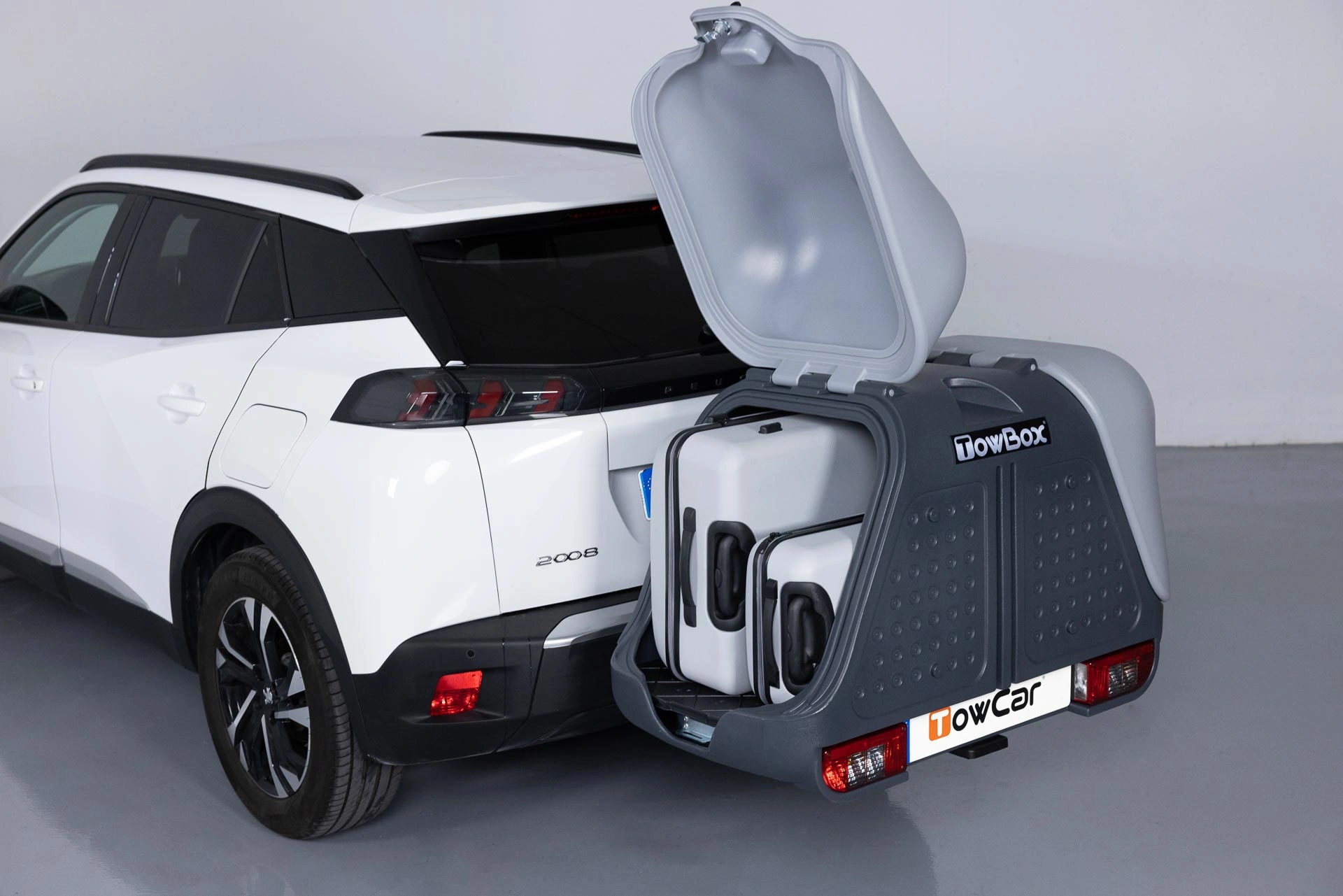Bagasjeboks for tilhengerfeste TowBox V2 Classic Grey │ Lasteboks 390 Liter – bilde 12