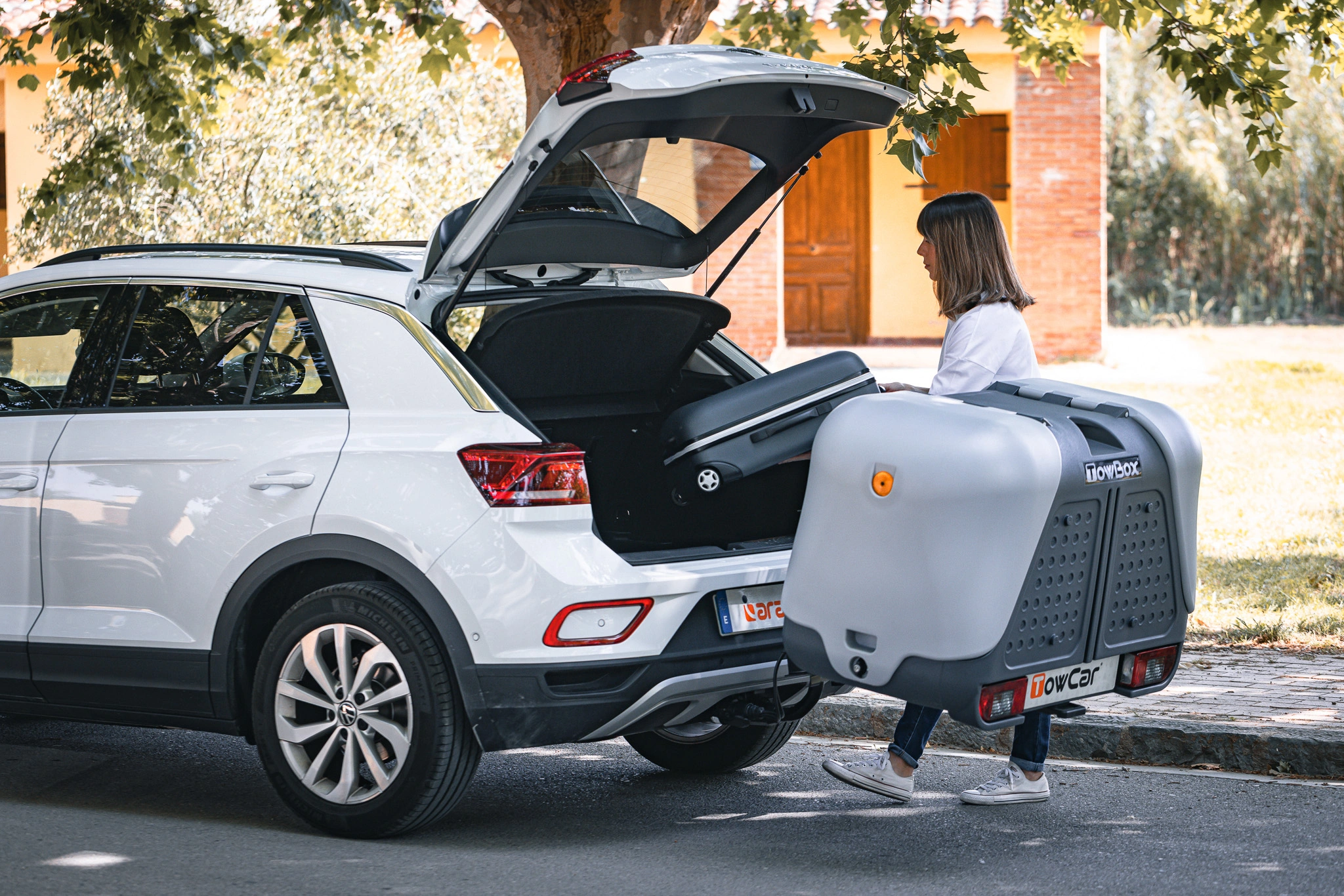Bagasjeboks for tilhengerfeste TowBox V2 Classic Grey │ Lasteboks 390 Liter – bilde 19