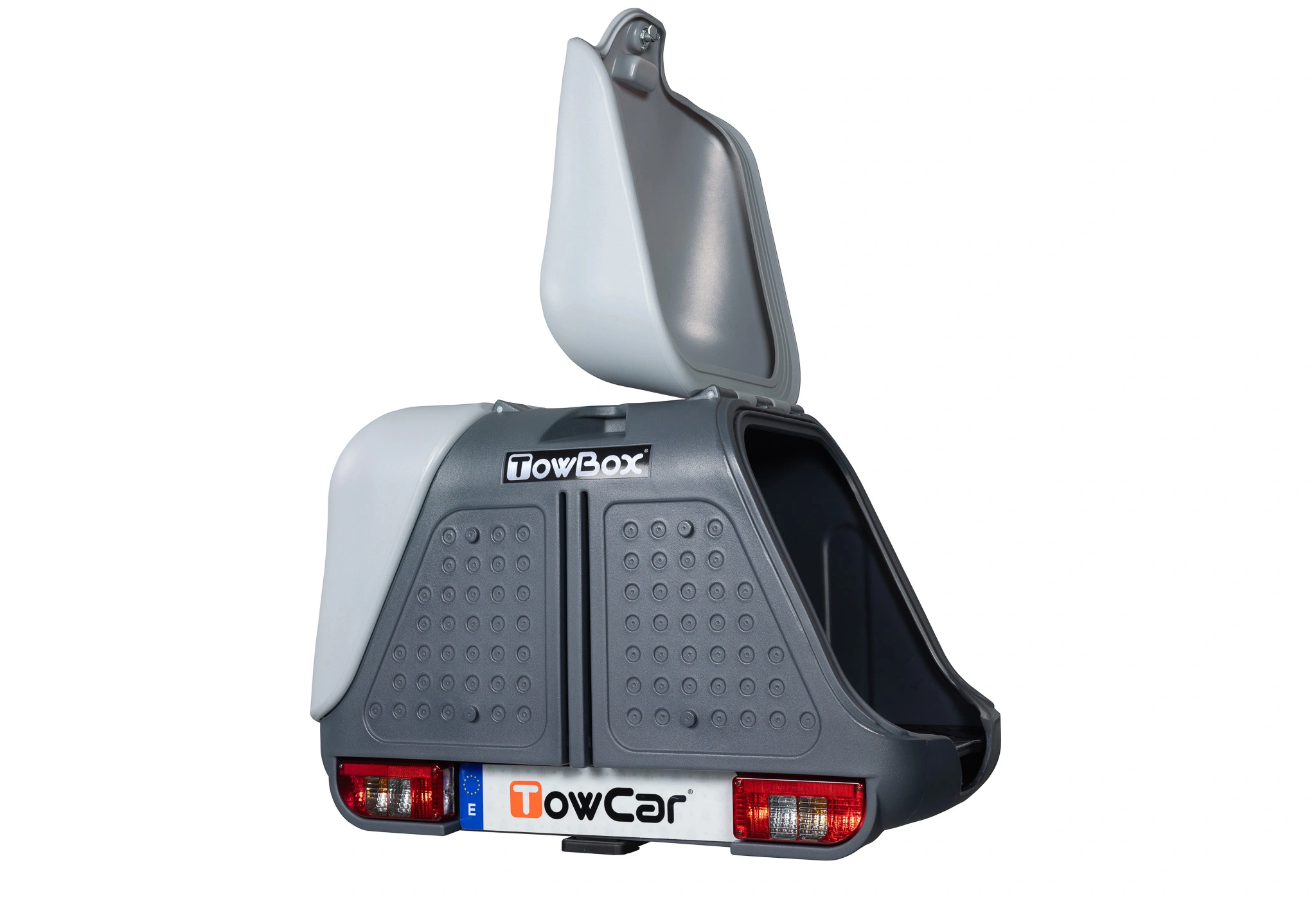 Bagasjeboks for tilhengerfeste TowBox V2 Classic Grey │ Lasteboks 390 Liter – bilde 4