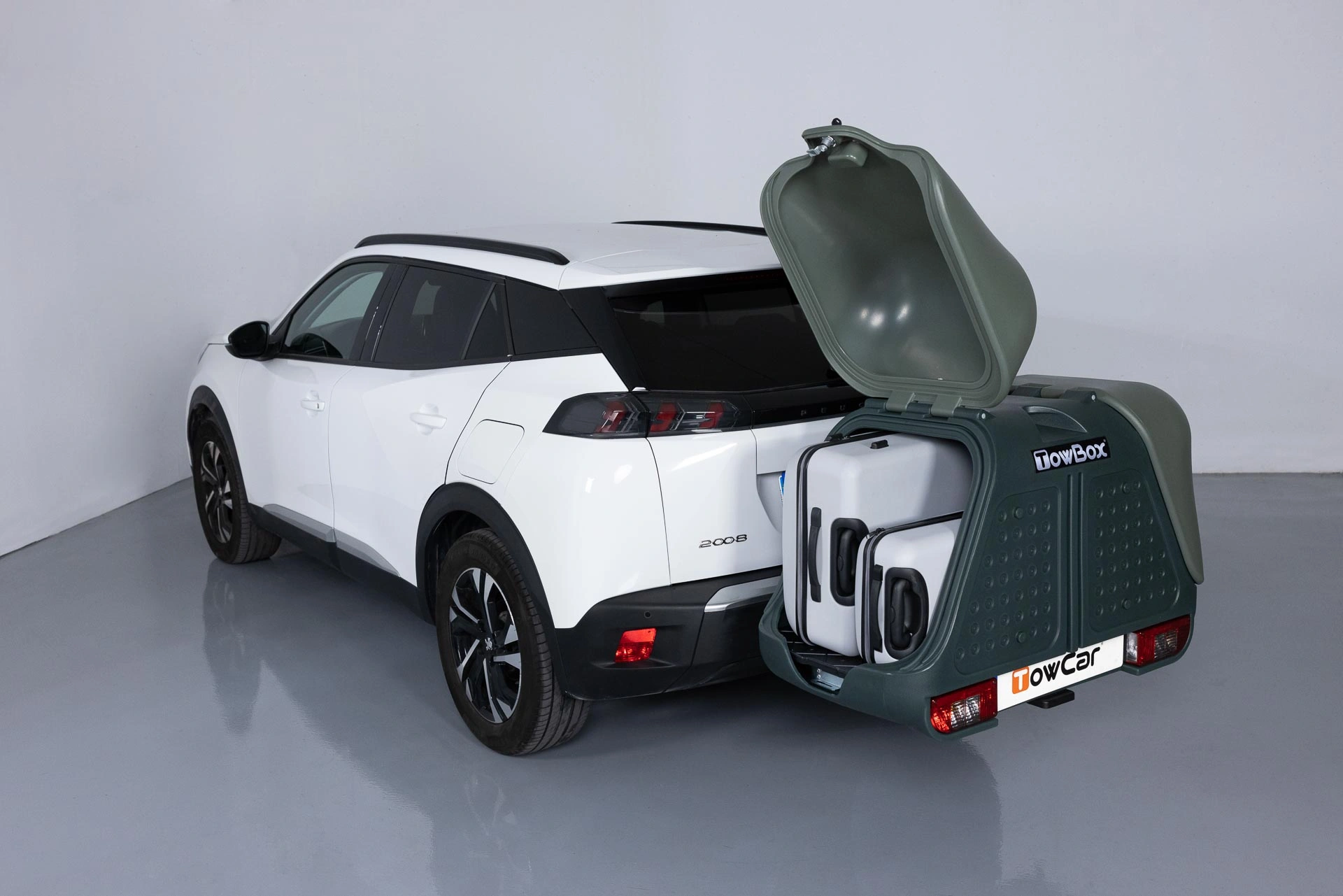 Bagasjeboks for tilhengerfeste TowBox V2 Green │ Lasteboks 390 Liter – bilde 12