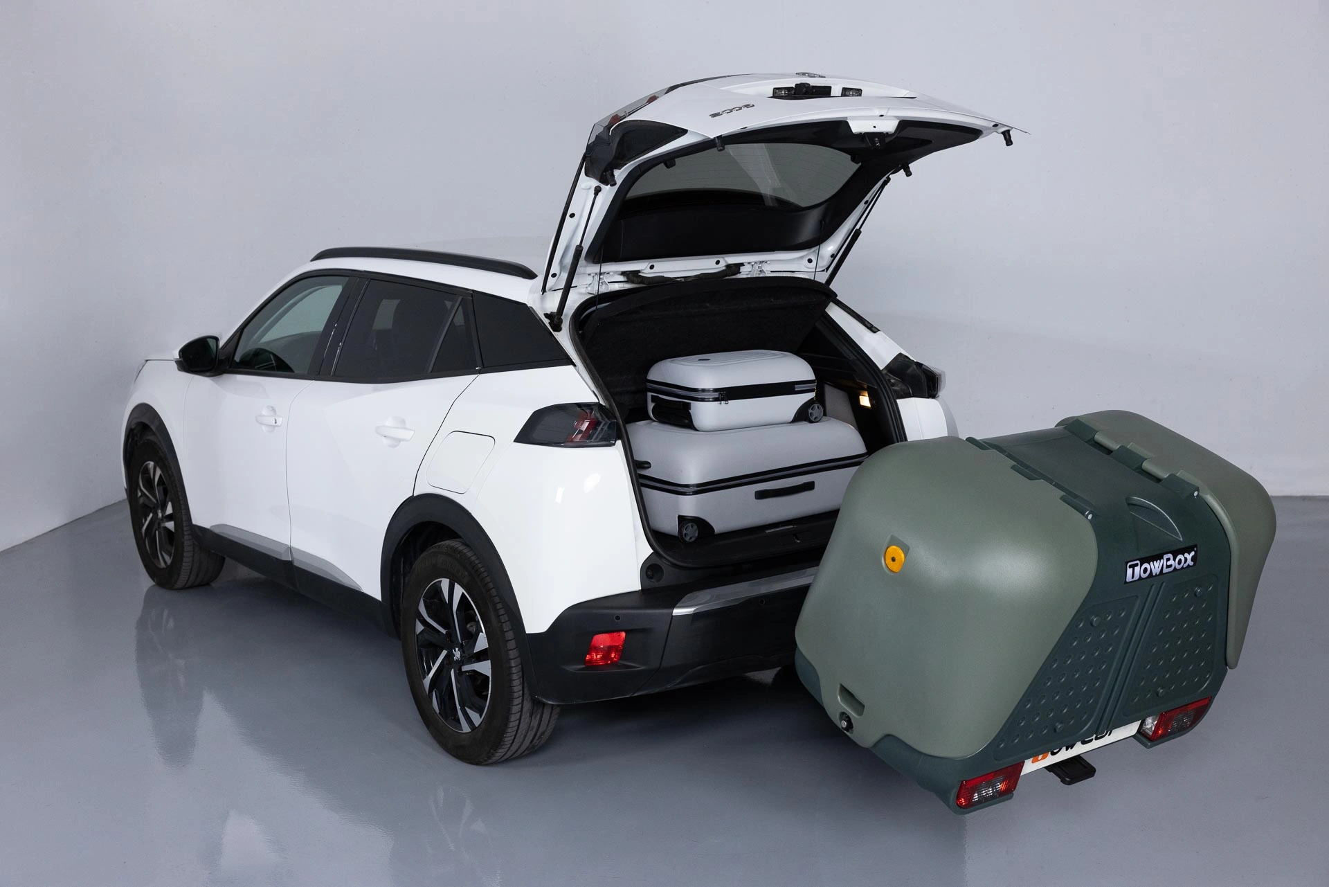 Bagasjeboks for tilhengerfeste TowBox V2 Green │ Lasteboks 390 Liter – bilde 16