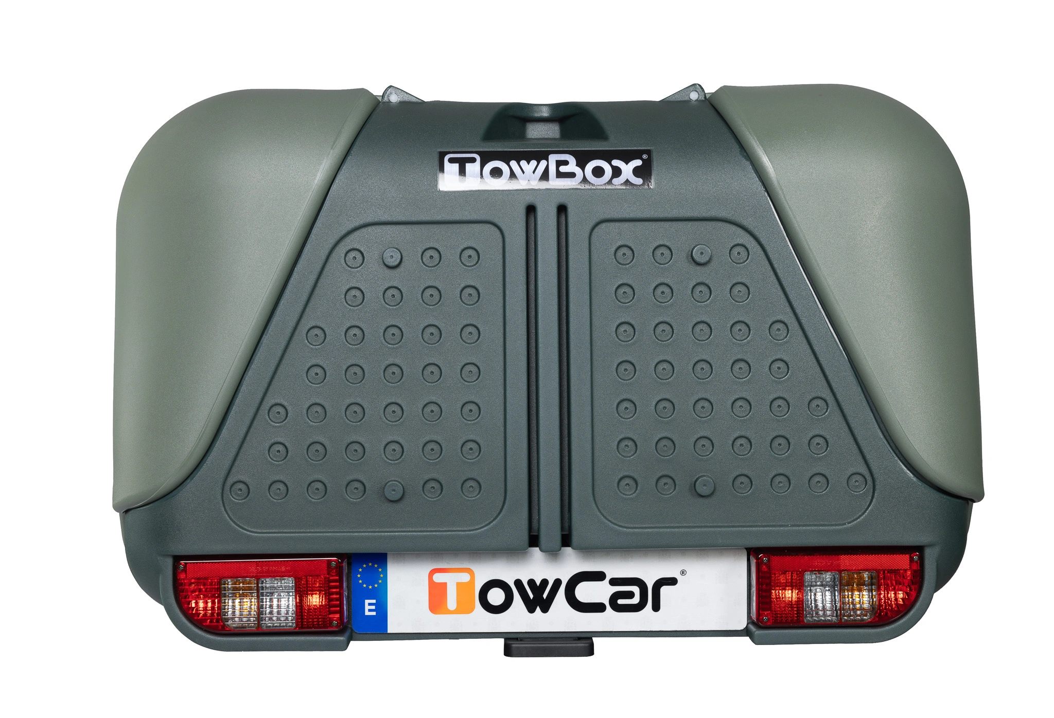 Bagasjeboks for tilhengerfeste TowBox V2 Green │ Lasteboks 390 Liter – bilde 2