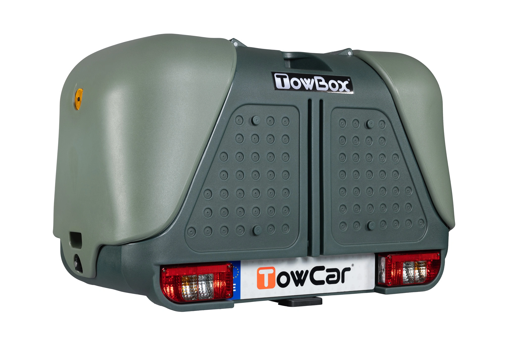 Bagasjeboks for tilhengerfeste TowBox V2 Green │ Lasteboks 390 Liter – bilde 3