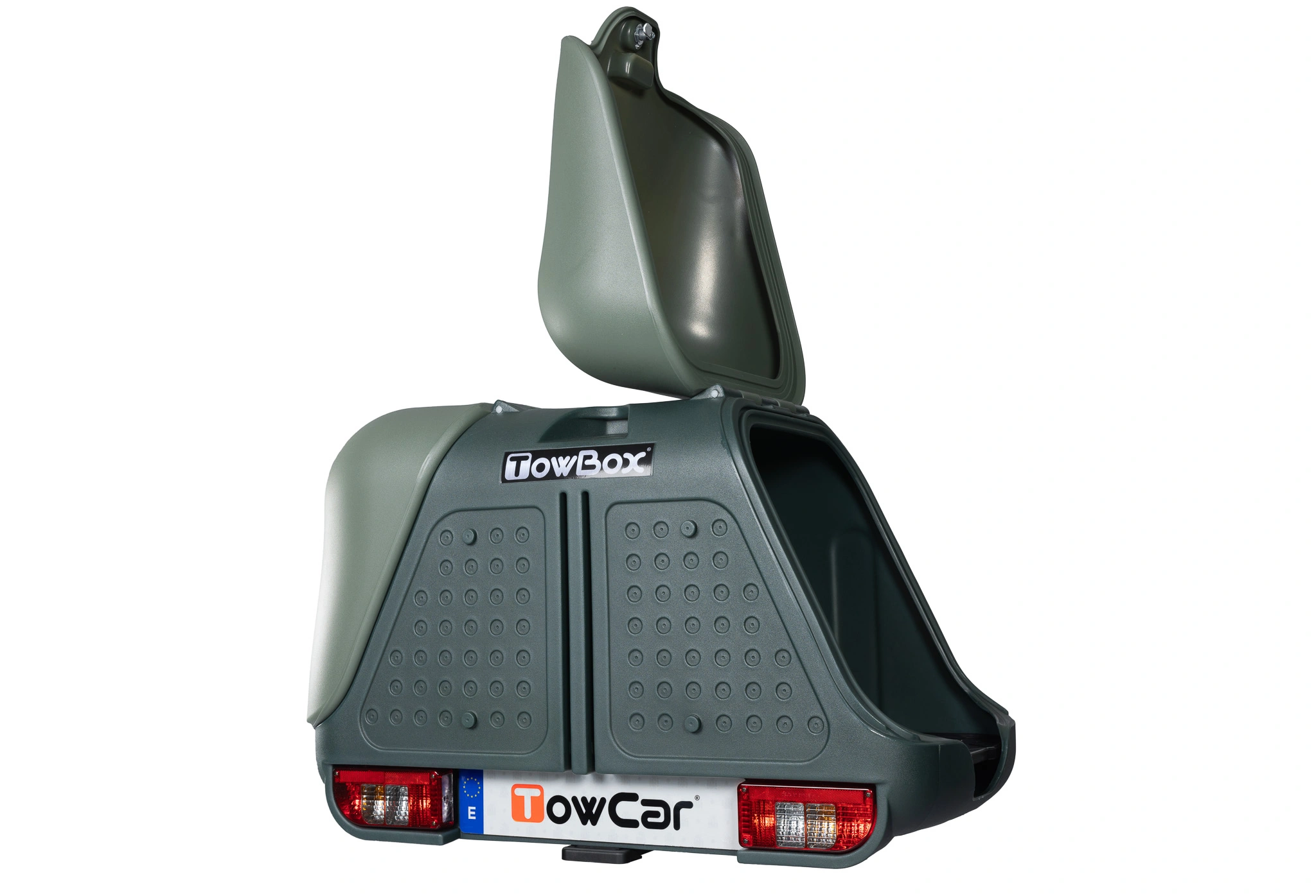 Bagasjeboks for tilhengerfeste TowBox V2 Green │ Lasteboks 390 Liter – bilde 5