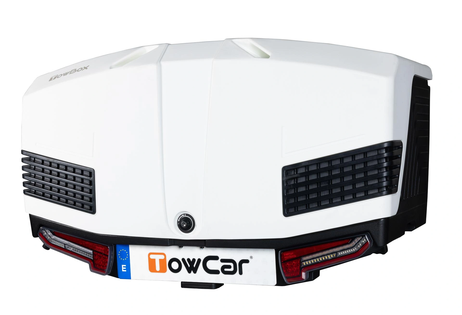 Bagasjeboks for tilhengerfeste TowBox V3 Arctic White │ Lasteboks 400 Liter