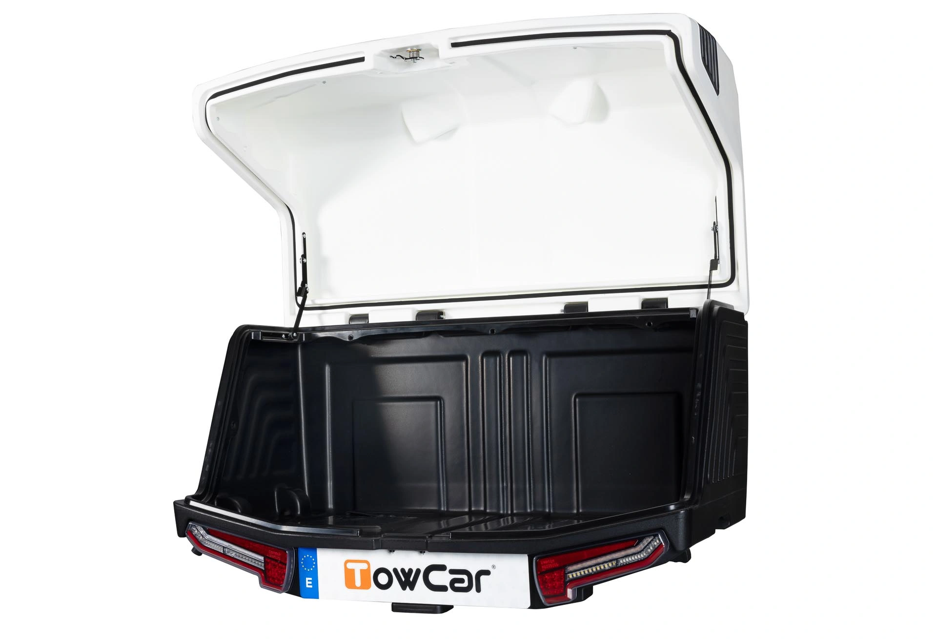 Bagasjeboks for tilhengerfeste TowBox V3 Arctic White │ Lasteboks 400 Liter – bilde 4