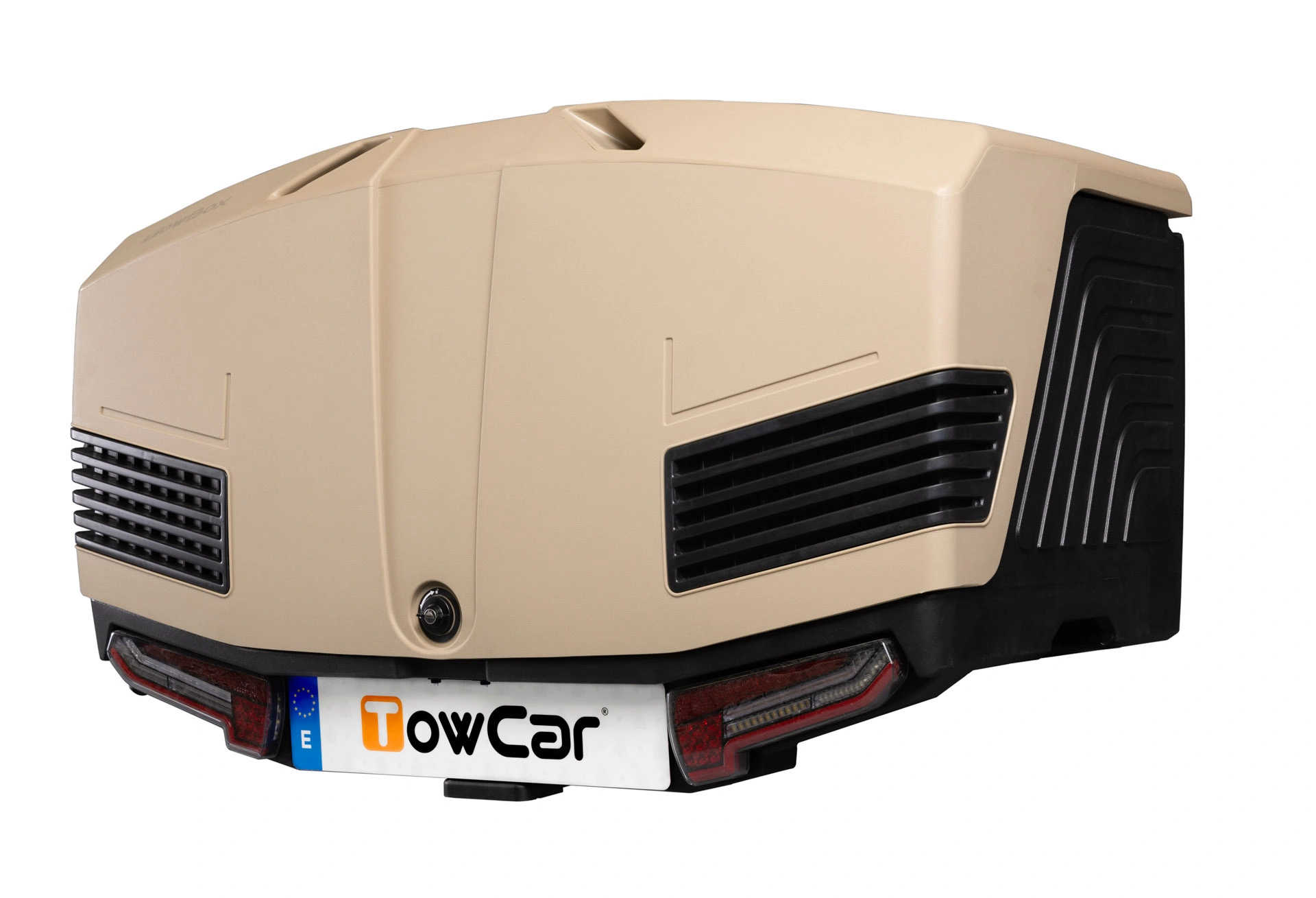 Bagasjeboks for tilhengerfeste TowBox V3 Camel │ Lasteboks 400 Liter
