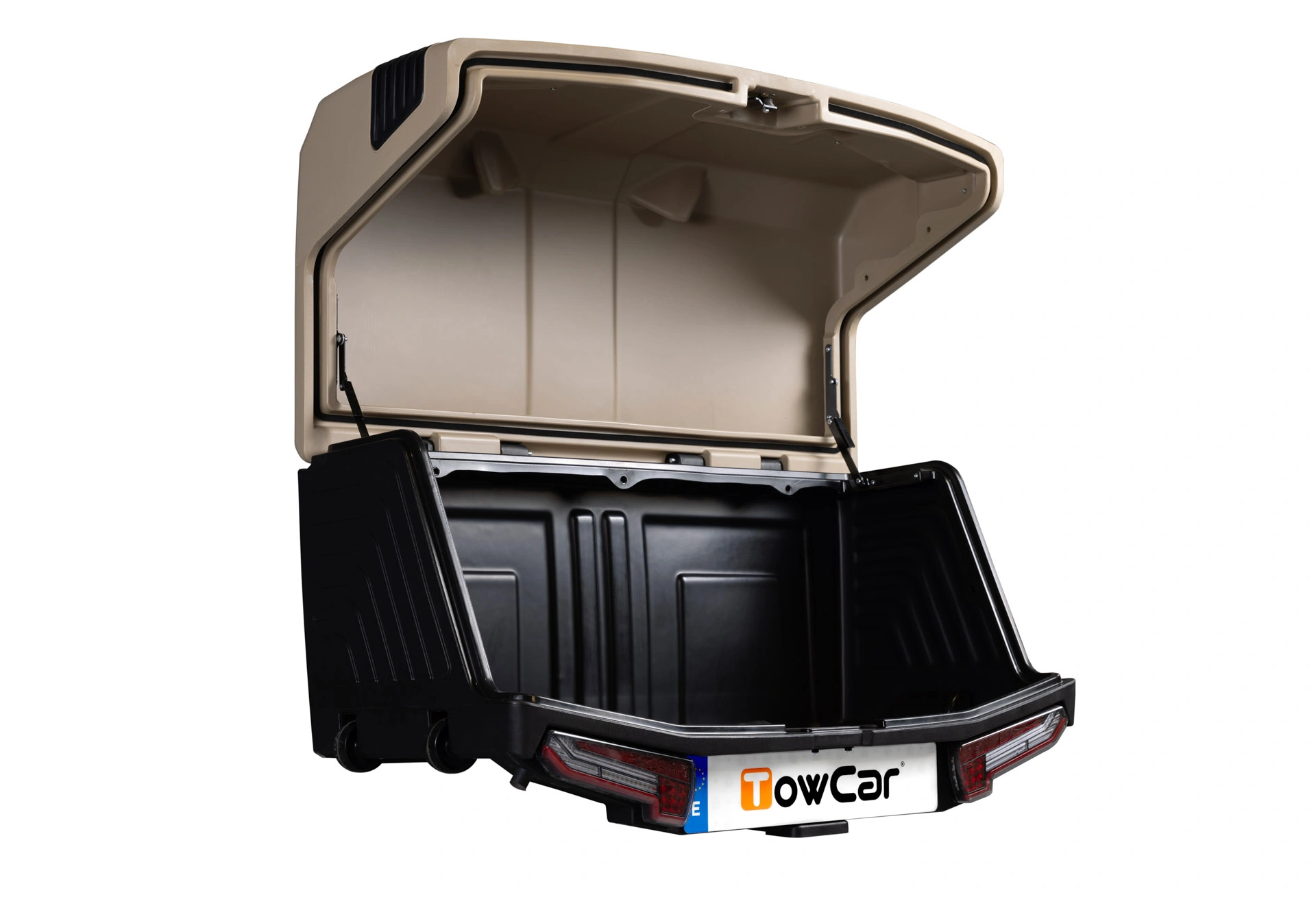 Bagasjeboks for tilhengerfeste TowBox V3 Camel │ Lasteboks 400 Liter – bilde 5