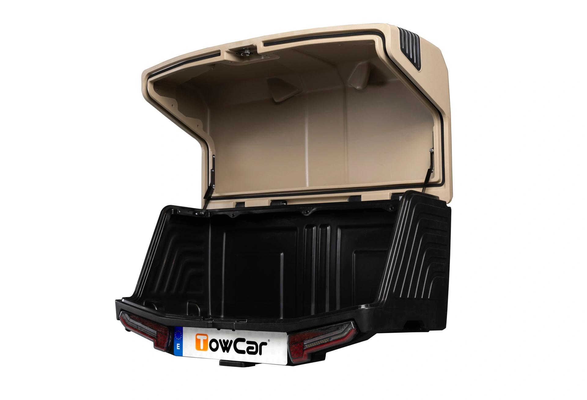 Bagasjeboks for tilhengerfeste TowBox V3 Camel │ Lasteboks 400 Liter – bilde 6