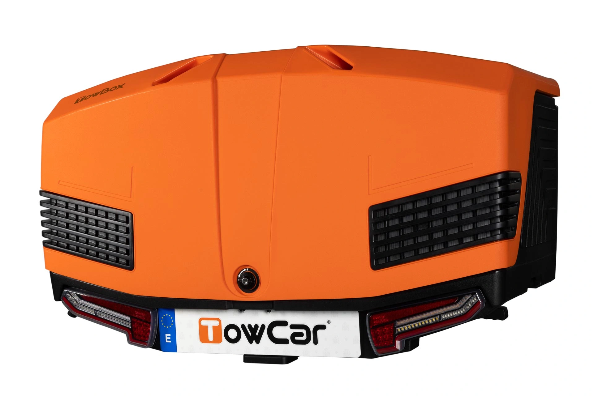 Bagasjeboks for tilhengerfeste TowBox V3 Sport Orange │ Lasteboks 400 Liter