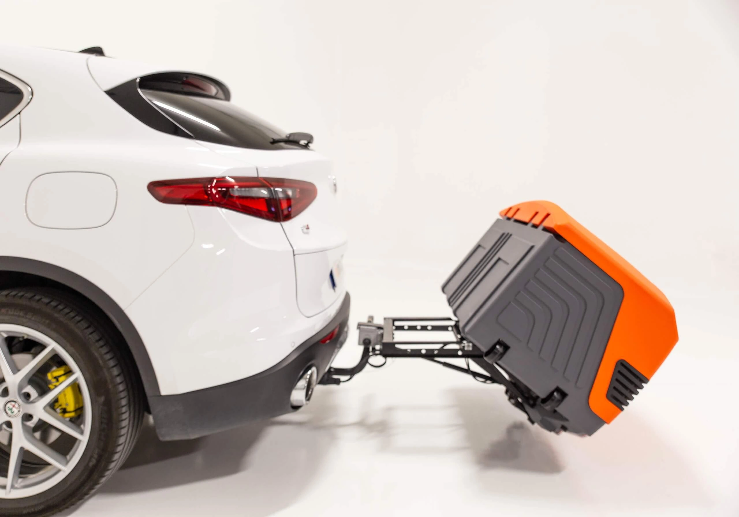 Bagasjeboks for tilhengerfeste TowBox V3 Sport Orange │ Lasteboks 400 Liter – bilde 15