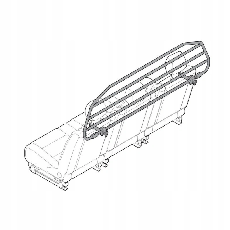 Bagasjeromsgitter Skoda Kodiaq I 2016 - 2024  │ Hundegitter - Half Height Cargo Dog Guard – bilde 5