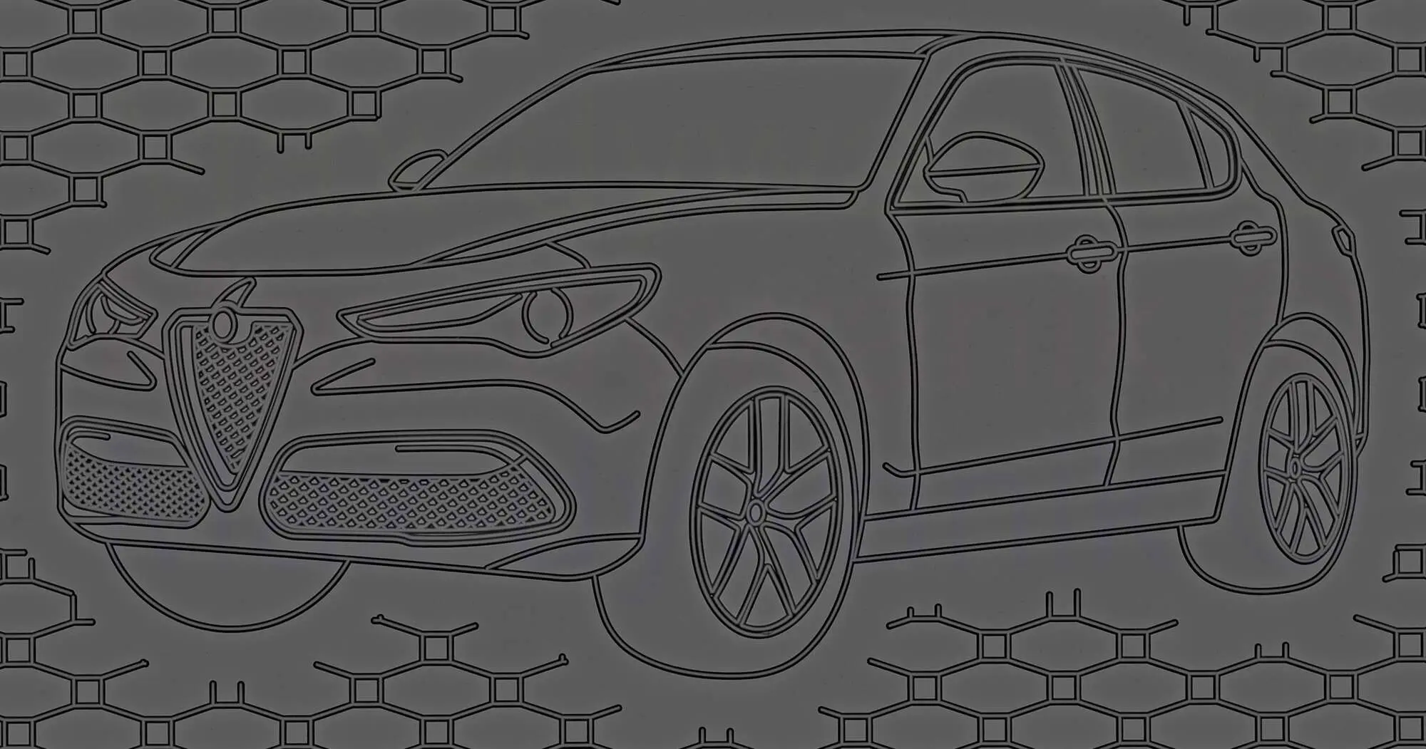 Bagasjeromsmatte Alfa Romeo Stelvio 2016 - 2025 – bilde 3