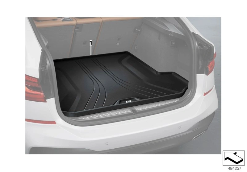 Bagasjeromsmatte BMW 5 (G30) Sedan 2017 - 2024 │ Genuine® Trunk Liner Black – bilde 2