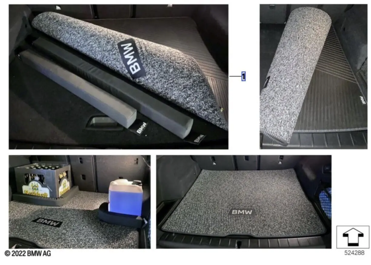Bagasjeromsmatte BMW X1 III (U11) 2022-> / BMW iX1 (U11 BEV) 2022 -> – bilde 4