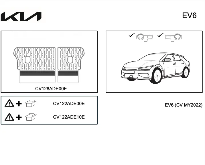 Bagasjeromsmatte forlengelse Kia EV6 2021 -> – bilde 3