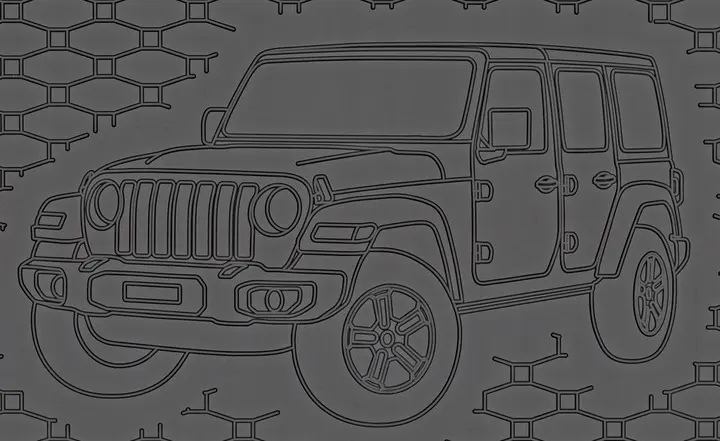 Bagasjeromsmatte Jeep Wrangler JK 2006 - 2018 – bilde 3