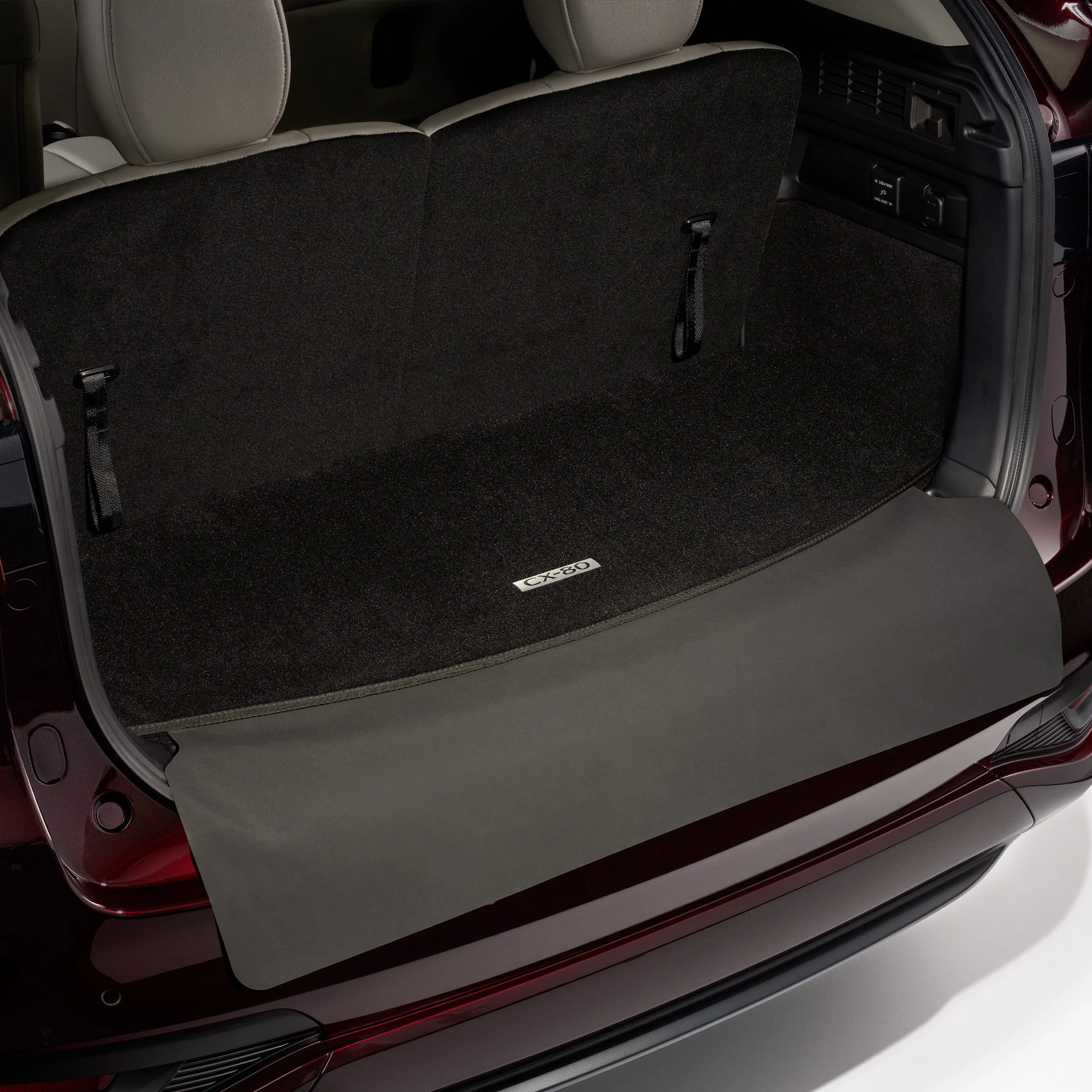 Bagasjeromsmatte Mazda CX-80 2024 -> │ Stoff med lastekantbeskyttelse - Genuine® Load Compartment Mat Reversible