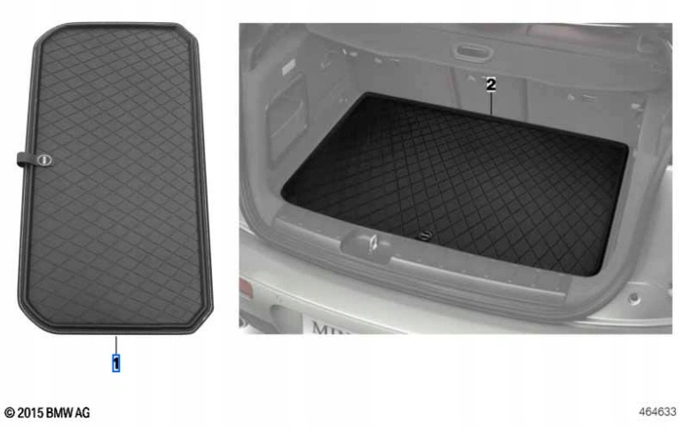 Bagasjeromsmatte Mini Aceman 2024 -> │ Genuine® Trunk Liner Black – bilde 3
