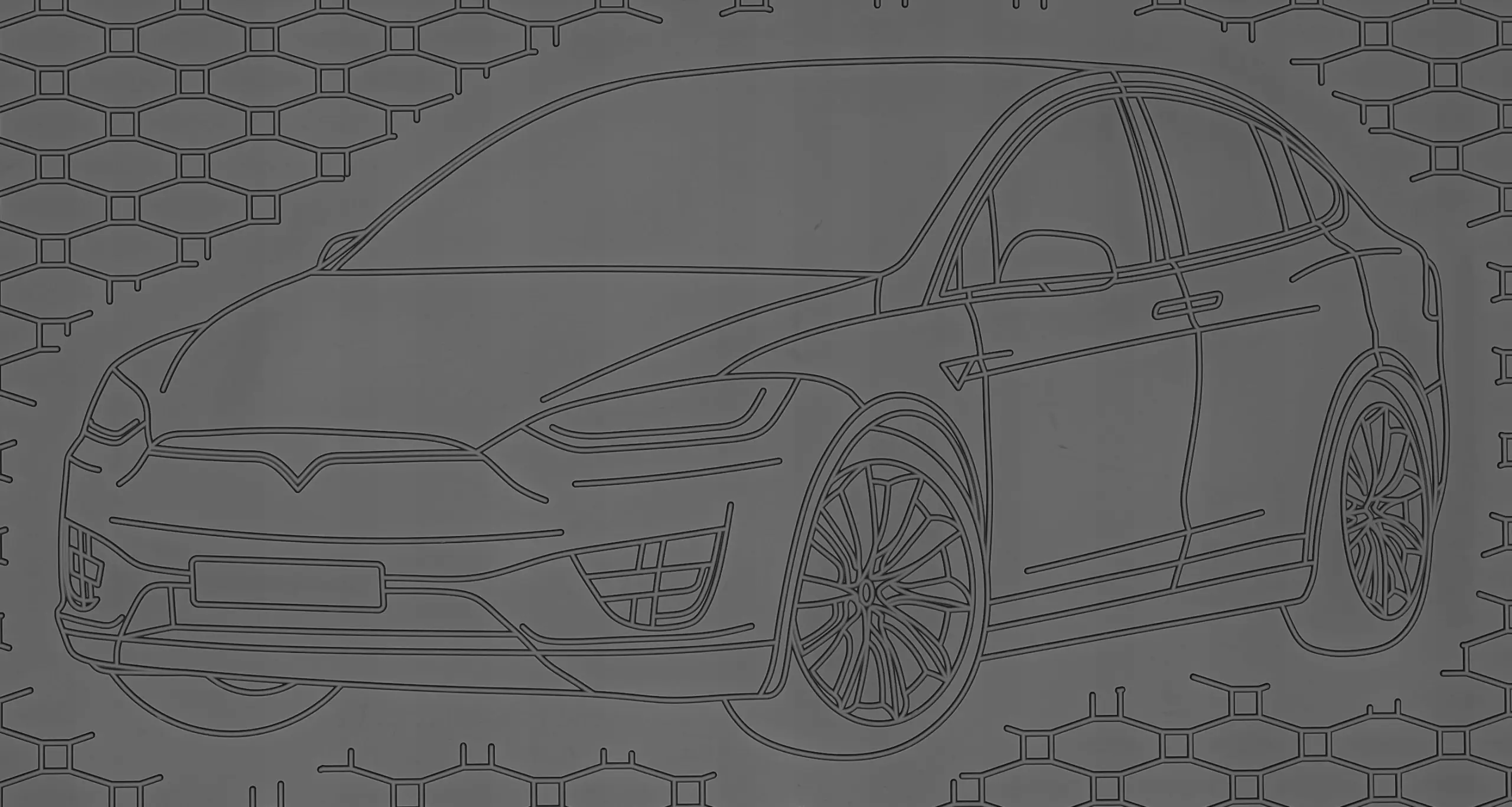 Bagasjeromsmatte Tesla Model X 2015 - 2021 – bilde 4